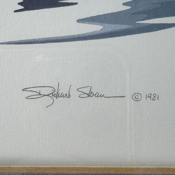 Richard Sloan Duck Prints Set Of 2 Vintage 1981 13x16 Plastic Panel Wood Frames - Picture 5 of 10